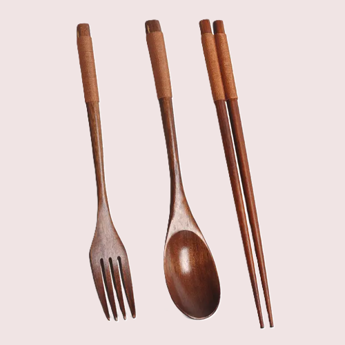 3-Delig bamboe eetset
