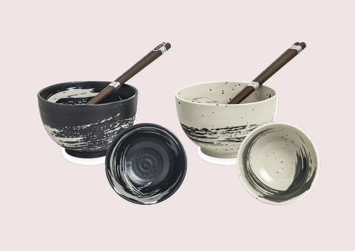 EDO Udon-Bowl set YIN-YANG