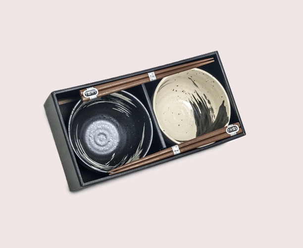 EDO Udon-Bowl set YIN-YANG