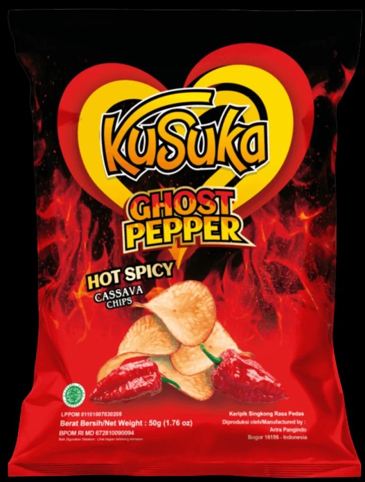 KUSUKA Cassava chips Ghost pepper (50gr)